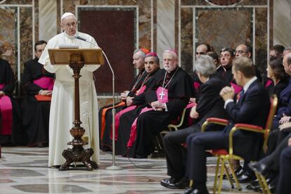 El Papa se dirige a los líderes europeos.