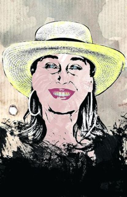 Ilustración de la actriz Verónica Forqué.