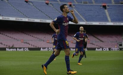 Busquets, tras marcar ante Las Palmas.