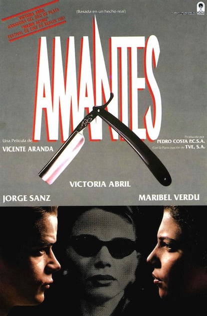 Cartel de la película 'Amantes', de Vicente Aranda.