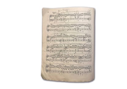 Partitura del segundo movimiento de la Tercera sonata de Chopin.