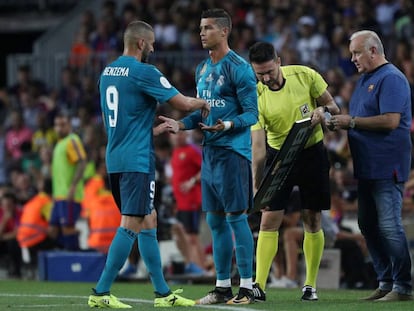 Cristiano sustituye a Benzema en la ida de la Supercopa. 