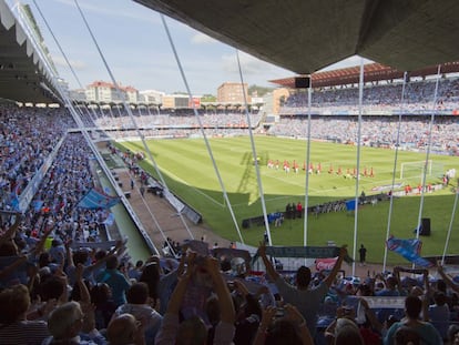 Panorámica de Balaídos momentos antes de comenzar un partido.