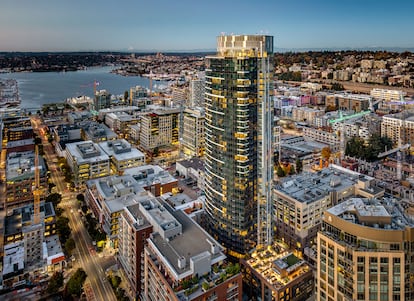 Vista del edificio Kiara en Seattle (EE UU), adquirido por Amancio Ortega en diciembre de 2022.