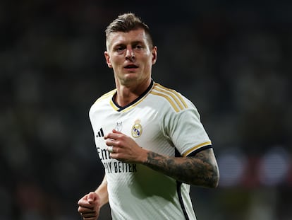 Toni Kroos, durante el partido del Real Madrid contra el Atlético en la Supercopa.