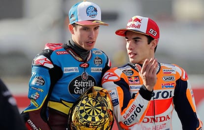 Alex y Marc Márquez, el domingo en Cheste