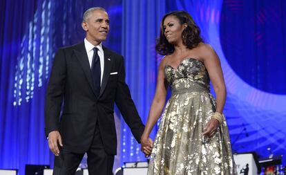 Barack y Michelle Obama en Washington, en 2017.