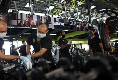 Academia de ginástica em Caracas, na Venezuela.