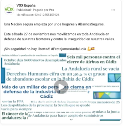Página de Vox España en Facebook.