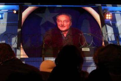 El parlamentario británico George Galloway, el día de su expulsión de <i>Gran Hermano.</i>