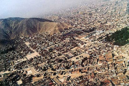 Vista aérea del distrito limeño de San Juan de Lurigancho.