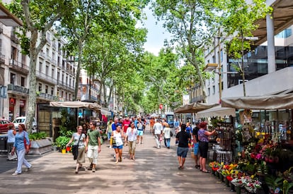 Paseo de La Rambla en junio de 2018.