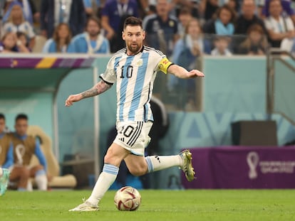Lionel Messi durante la semifinal de Qatar 2022 ante Croacia.