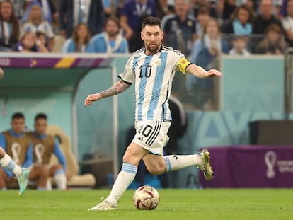 Lionel Messi durante la semifinal de Qatar 2022 ante Croacia.