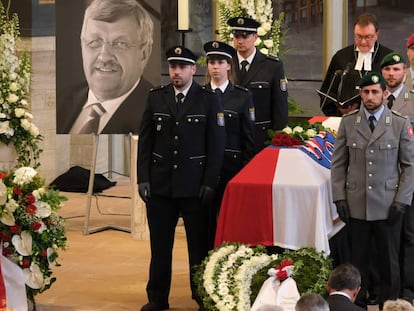 Imagen del funeral de Walter Lübcke, el político conservador presuntamente asesinado en su casa a principios de junio.