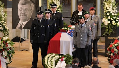 Imagen del funeral de Walter Lübcke, el político conservador presuntamente asesinado en su casa a principios de junio.