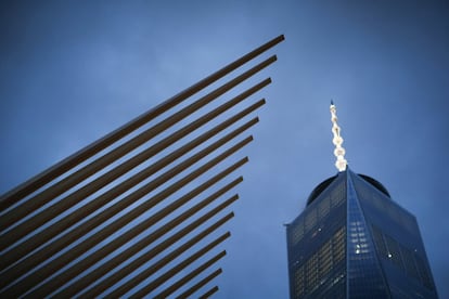 Parte de la Oculus, la pieza central del Centro de Transporte del World Trade Center de Nueva York, del arquitecto Santiago Calatrava.