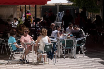 Terraza de un bar en El Puerto de Santa María, Cádiz.