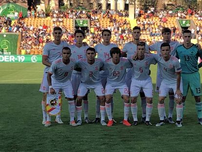 El once titular de España contra Armenia. 