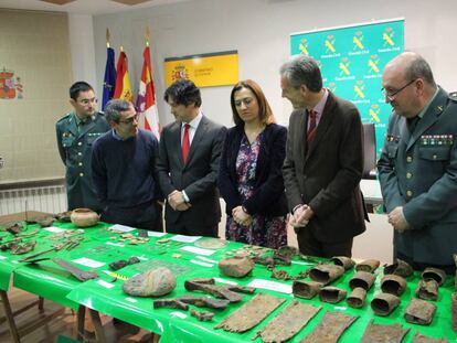 Exposición de las piezas incautadas en Ávila.