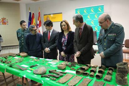 Exposición de las piezas incautadas en Ávila.