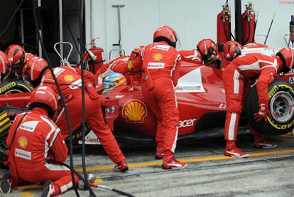 El equipo de Ferrari.