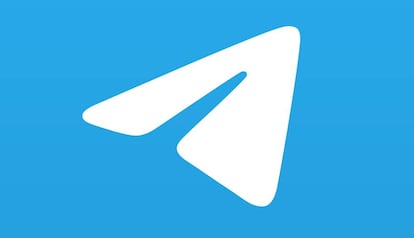 Logo de Telegram con fondo azul