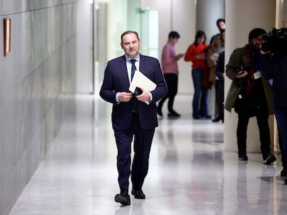 José Luis Ábalos, este martes en el Congreso.