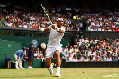 Nadal, durante el partido contra Khachanov.