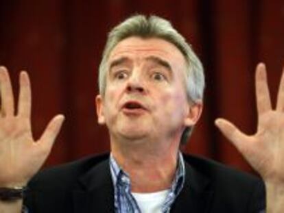 Michael O'Leary, consejero delegado de Ryanair, durante una rueda de prensa en Madrid el pasado mes de septiembre.
