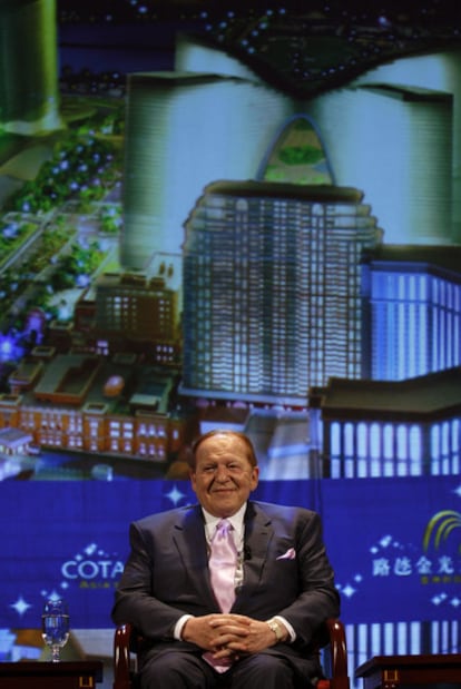 Sheldon Adelson, presidente y jefe ejecutivo del grupo corporativo The Las Vegas Sand, en Macao.