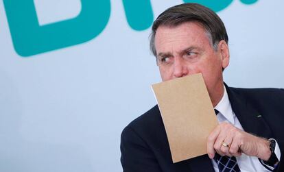 Bolsonaro durante cerimônia no Palácio do Planalto em 1º de agosto.