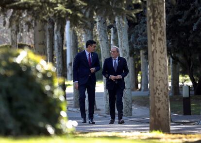 Pedro Sánchez y Quim Torra, el pasado 26 de febrero.