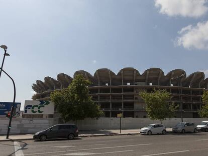 Estado actual del nuevo estadio del Valencia.