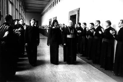 Jackie Kennedy durante su visita al Vaticano en 1962.