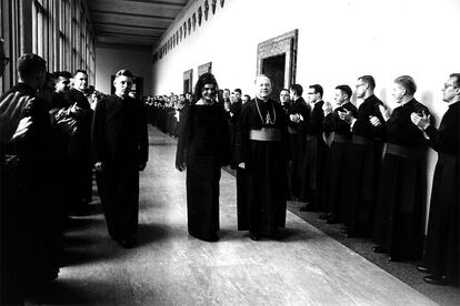 Jackie Kennedy durante su visita al Vaticano en 1962.