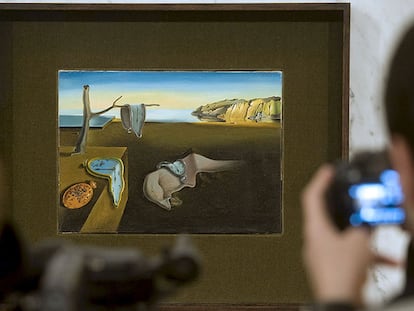 <i>La persistencia de la memoria,</i> en la imagen, fue expuesto ayer en el museo de Figueres.