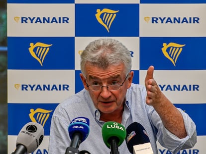 Michael O’Leary, consejero delegado de Ryanair durante una conferencia en Lisboa, en agosto de 2021.