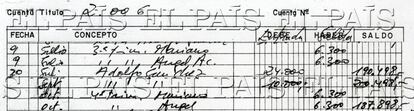 Anotaciones de la contabilidad interna de los tesoreros del PP entre 1990 y 2009, que reflejan pagos periódicos, trimestrales o semestrales a la cúpula del Partido Popular.