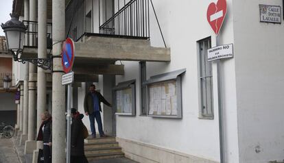 Cartel contra la violencia machista en Valdemoro.