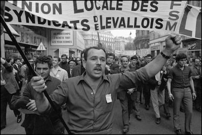 Una manifestación de la CGT, en París, el 29 de mayo de 1968.