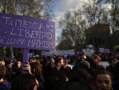 La manifestación por el día de la Mujer, el 8 de marzo de 2019 en Madrid.