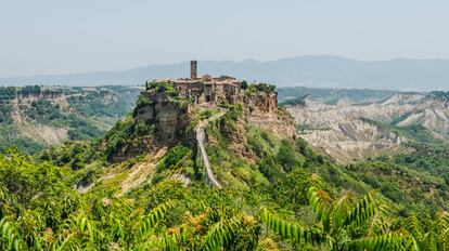 Vista del pueblo italiano de Civita di Bagnoregio.