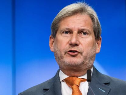 El comisario responsable de ampliación, Johannes Hahn, el viernes en Bruselas.