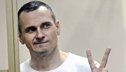 Oleg Sentsov, en un juzgado ruso a mediados de 2015.