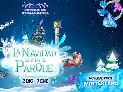 Cartel de Navidad de Parque de Atracciones de Madrid.