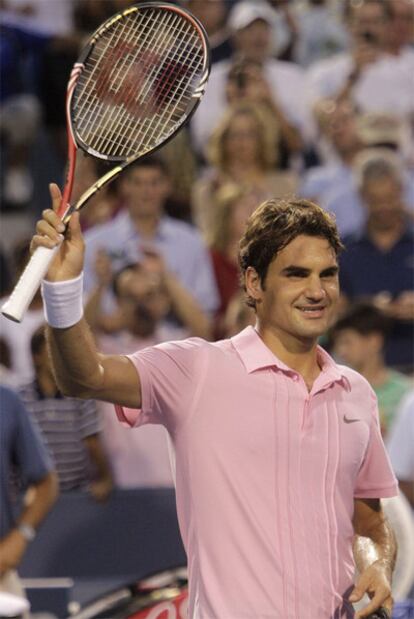 Roger Federer, tras ganar la final ante Fish.