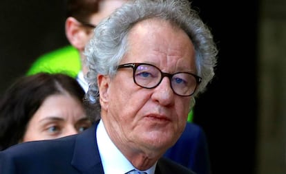 Geoffrey Rush, en noviembre pasado ante los tribunales en Sidney.