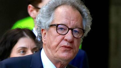 Geoffrey Rush, en noviembre pasado ante los tribunales en Sidney.