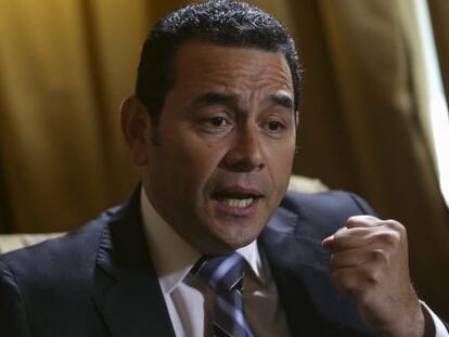 El presidente electo de Guatemala, Jimmy Morales, durante una entrevista el pasado octubre.